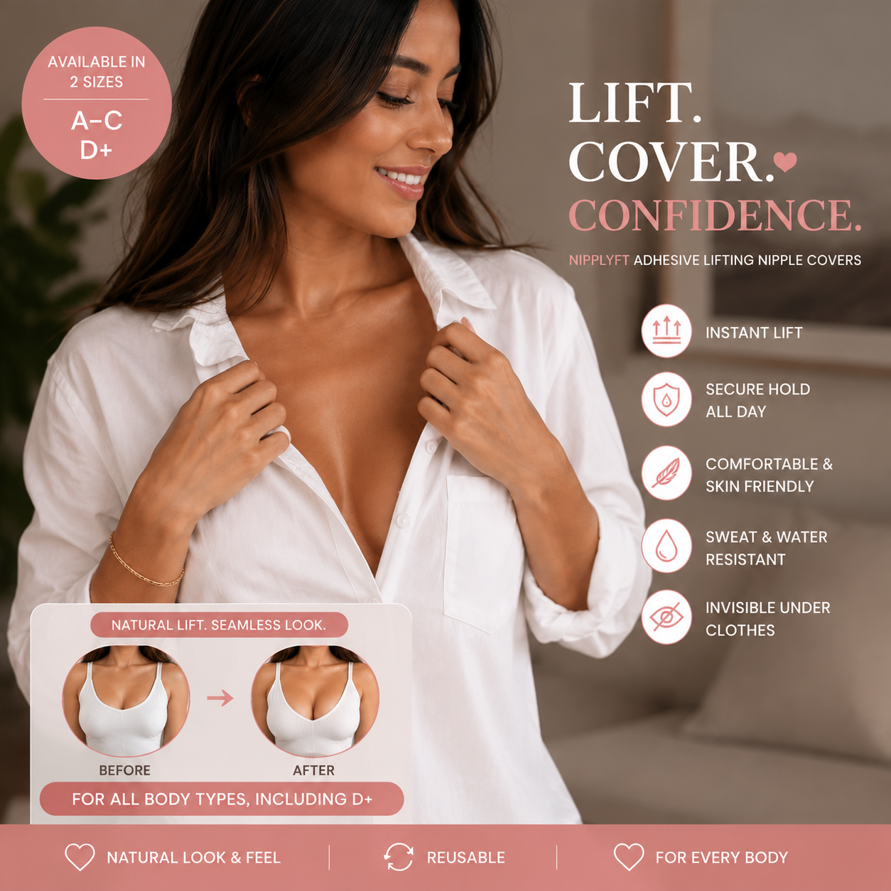 NipLyft™ Adhesive Lifting Nipple Covers